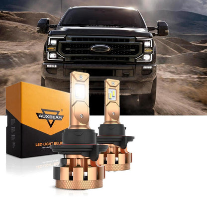 Kit d’ampoules LED feux de route/croisement F-16 Plus série H13 CAN-bus intégré 14 000 lm pour Ford F350 Super Duty 2005–2020