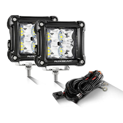 3″ 40 W projecteurs LED compacts Spot/Flood cadre multicolore avec faisceau électrique pour SUV ATV UTV camions pick-up