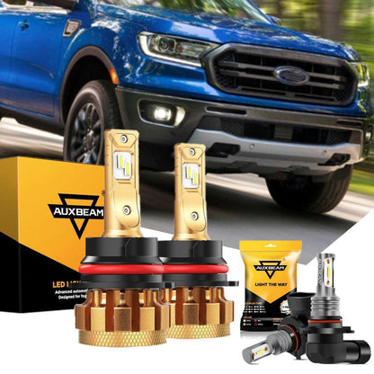 Kit d’ampoules LED feux de route/croisement F-16 Plus série 9007 CAN-bus intégré 14 000 lm pour Ford Ranger 2000–2011 – vue