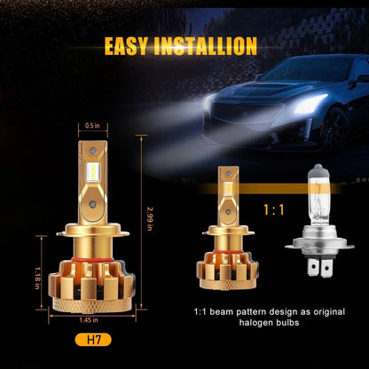 Kit d’ampoules LED feux de route/croisement F-16 Plus série CAN-bus intégré 14 000 lm pour Hyundai Sonata 2000–2008 – vue 8