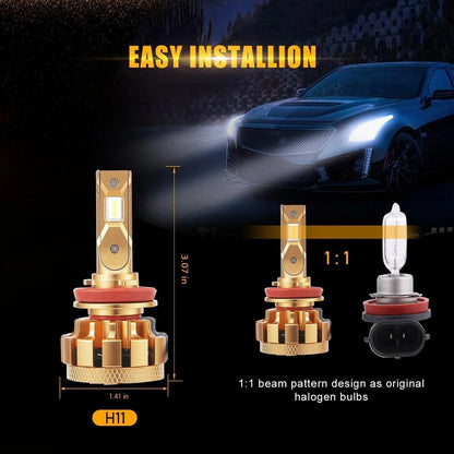 Kit d’ampoules LED feux de route/croisement F-16 Plus série CAN-bus intégré 14 000 lm pour Ford Fusion 2006–2017 – vue 10