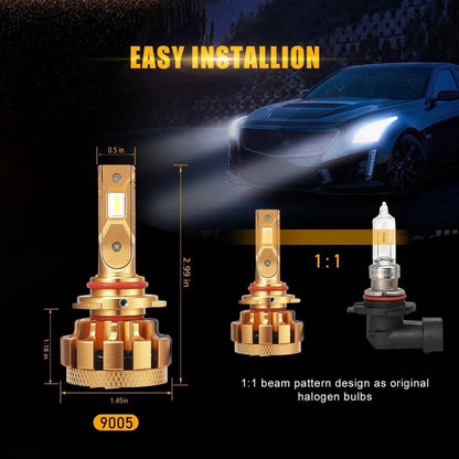 Kit d’ampoules LED feux de route/croisement F-16 Plus série CAN-bus intégré 14 000 lm pour Mazda 3 (avec phares halogènes)
