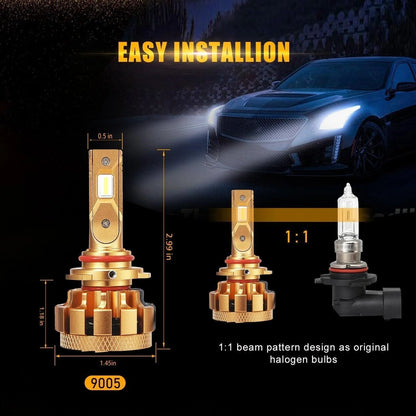 Kit d’ampoules LED feux de route/croisement F-16 Plus série CAN-bus intégré 14 000 lm pour Mazda 3 (avec phares halogènes)