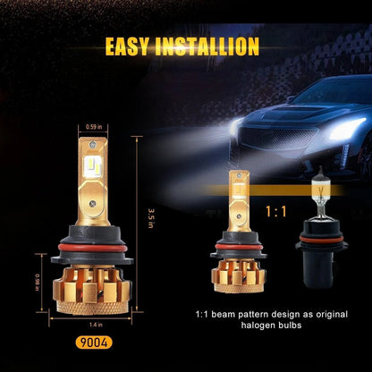 Kit d’ampoules LED feux de route/croisement F-16 Plus série CAN-bus intégré 14 000 lm pour Dodge Ram 3500 (avec 4 phares)