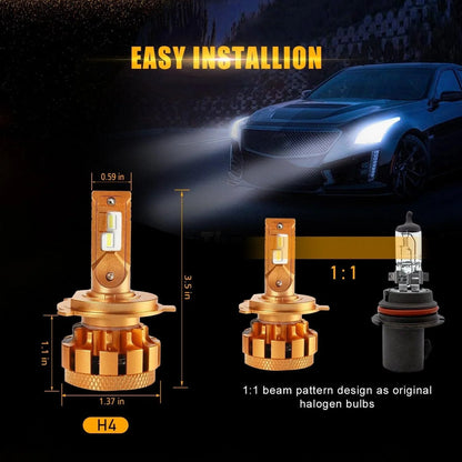 Kit d’ampoules LED feux de route/croisement H4 F16 PLUS Ampoules LED 14 000 lm pour Toyota Tacoma 2005–2011 – vue 9