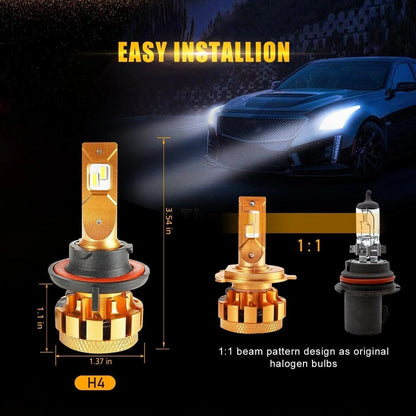 Kit d’ampoules LED feux de route/croisement F-16 Plus série CAN-bus intégré 14 000 lm pour Dodge Ram 2500 (avec 2 phares)
