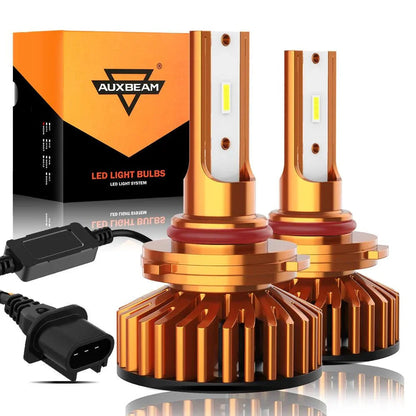 9005 Ampoules de phare LED 52W 10000LM F2 série format compact 6500K blanc froid – 2 ampoules – NOVADOMIO