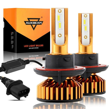 H13 Ampoules de phare LED 52 W 10 000 lm F2 série format compact 6 500 K blanc froid – 2 ampoules – NOVADOMIO