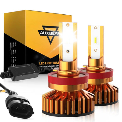 H11 Ampoules de phare LED 52W 10000LM F2 série format compact 6500K blanc froid – 2 ampoules – NOVADOMIO