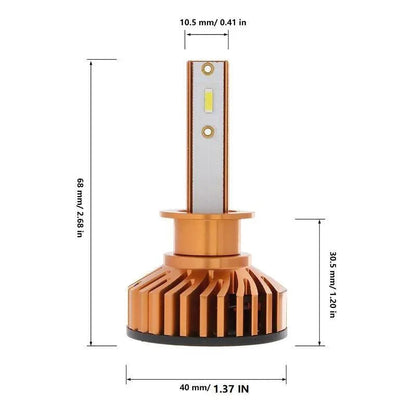 H1 Ampoules de phare LED 52 W 10 000 lm F2 série format compact 6 500 K blanc froid – 2 ampoules – vue 2 – NOVADOMIO