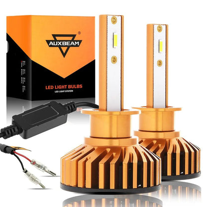 H1 Ampoules de phare LED 52 W 10 000 lm F2 série format compact 6 500 K blanc froid – 2 ampoules – NOVADOMIO
