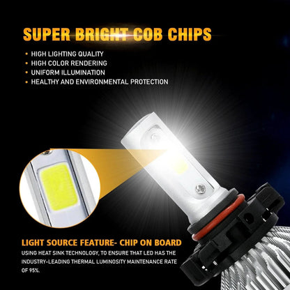 5202 Ampoules de phare LED 72 W 8 000 lm S2 série haute luminosité COB 6 500 K blanc froid – 2 ampoules – vue 3 – NOVADOMIO
