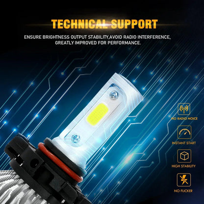 5202 Ampoules de phare LED 72 W 8 000 lm S2 série haute luminosité COB 6 500 K blanc froid – 2 ampoules – vue 7 – NOVADOMIO