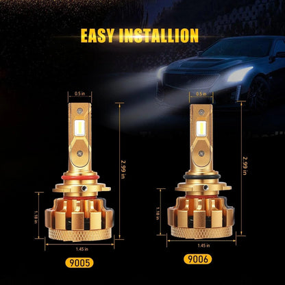 Kit d’ampoules LED feux de route/croisement F-16 Plus série CAN-bus intégré 14 000 lm pour GMC Sierra 1500 2000–2001 – vue 7