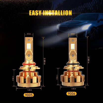 Kit d’ampoules LED feux de route/croisement F-16 Plus série CAN-bus intégré 14 000 lm pour Chevrolet Colorado 2004–2009 – vue
