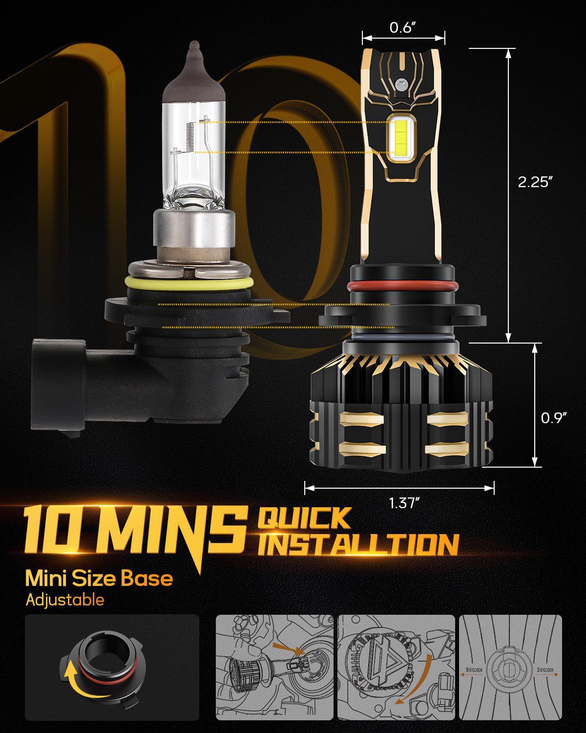 pour 2015-2020 Ford F-150 9005 H11 Ampoules de phare LED Bundle – vue 11