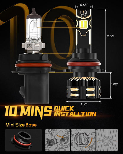 9007 Ampoules de phare LED pour Ford F-150 Heritage 2004 – vue 11 – NOVADOMIO