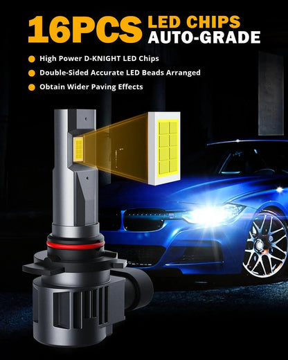 9012/HIR2 Ampoules de phare LED 90 W 22 000 lm Q20 série 1: 1 format halogène 6 500 K blanc froid – 2 ampoules – vue 6