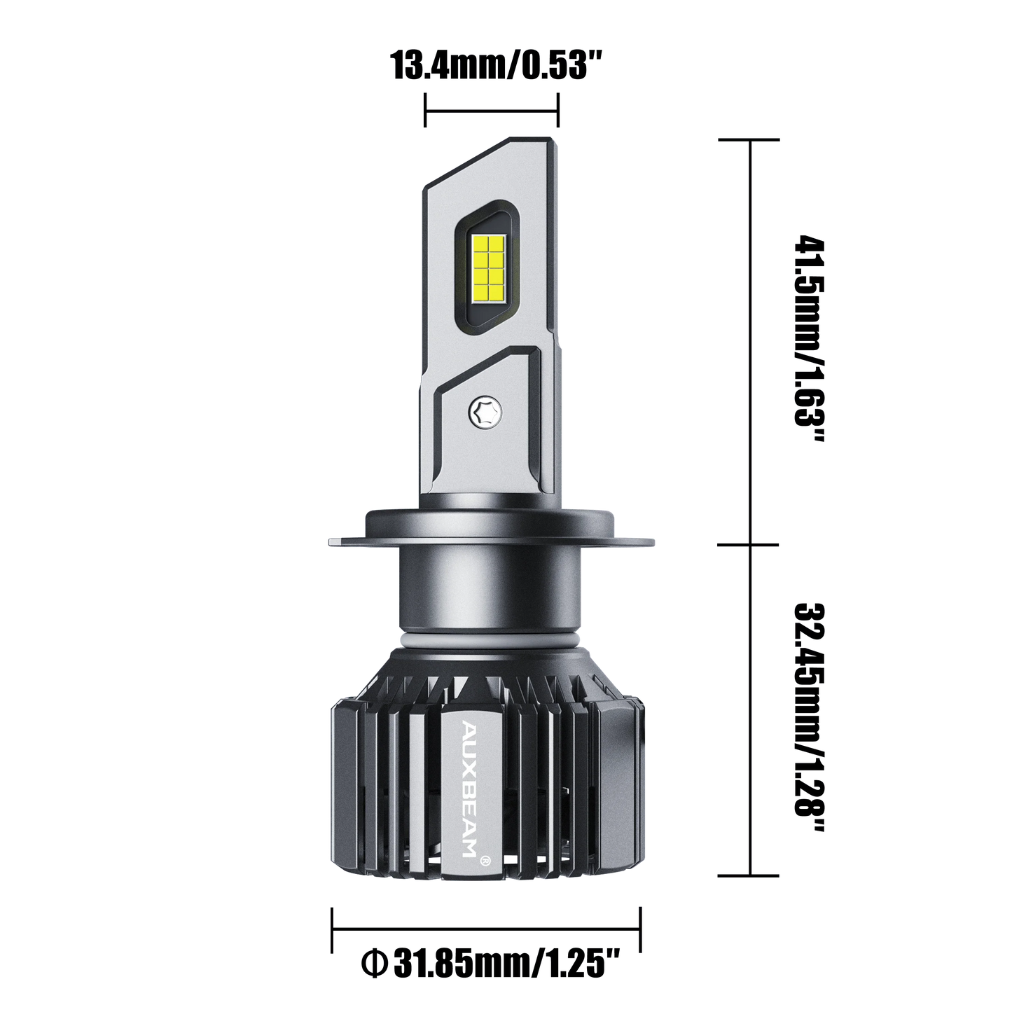 H7 Ampoules de phare LED 90W 20000LM F15 série 20% Smaller Size 6500K blanc froid – 2 ampoules – vue 6