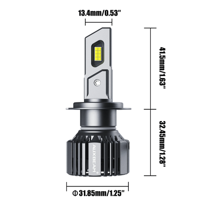H7 Ampoules de phare LED 90W 20000LM F15 série 20% Smaller Size 6500K blanc froid – 2 ampoules – vue 6 – NOVADOMIO