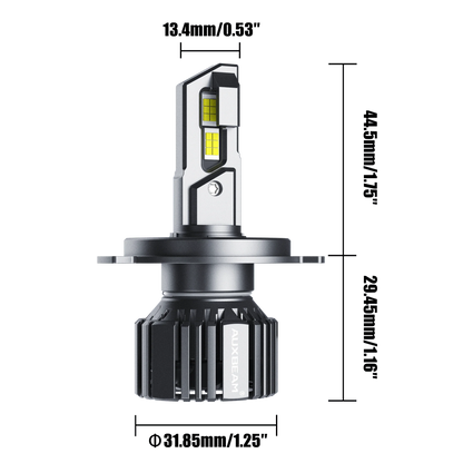 H4/HB2/9003 Ampoules de phare LED 90W 20000LM F15 série 20% Smaller Size 6500K blanc froid – 2 ampoules – vue 6 – NOVADOMIO