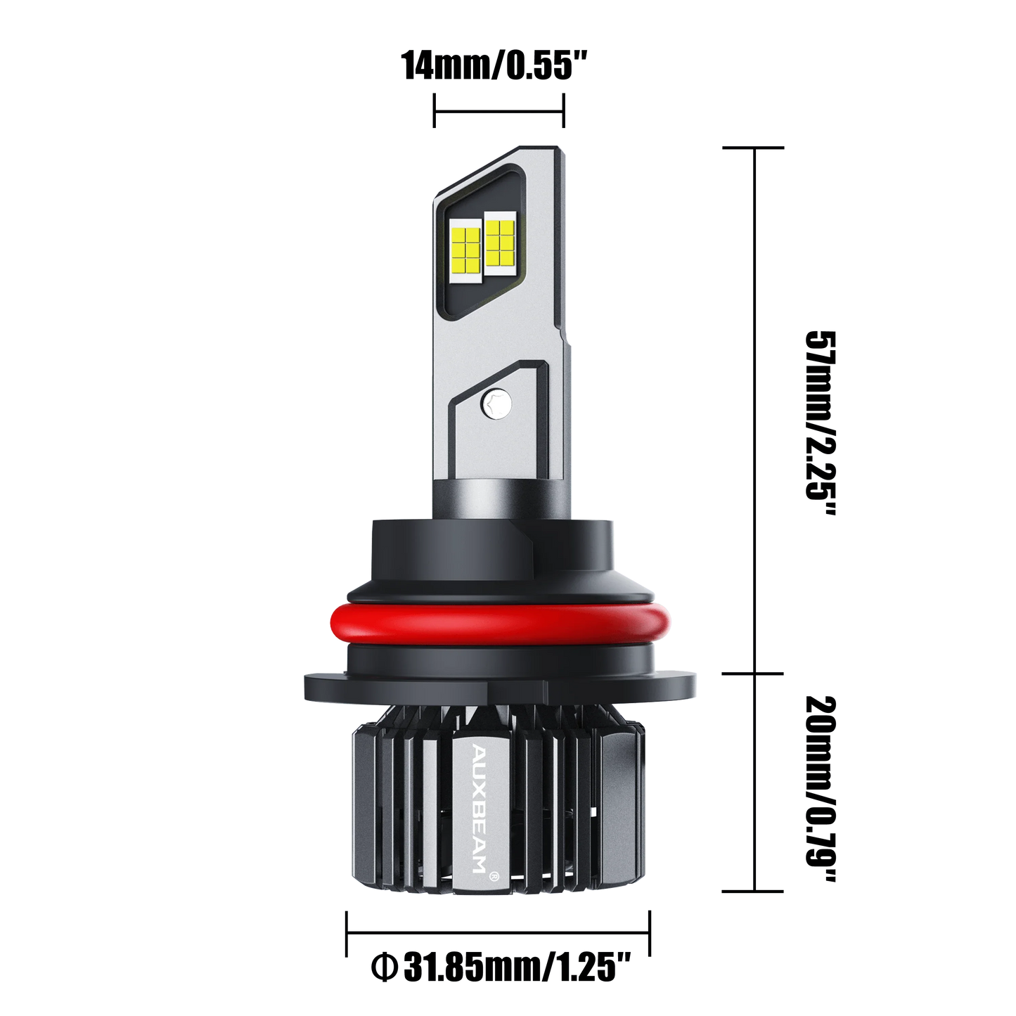 9007/HB5 Ampoules de phare LED 90W 20000LM F15 série 20% Smaller Size 6500K blanc froid – 2 ampoules – vue 6