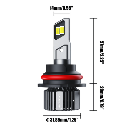 9007/HB5 Ampoules de phare LED 90W 20000LM F15 série 20% Smaller Size 6500K blanc froid – 2 ampoules – vue 6 – NOVADOMIO