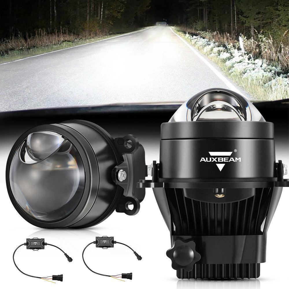 3 Inch 90W Bi-LED Projector Lens Fog Light 6000K Hyperboloid Lens Fog Light avec Matrix Auxiliary Beam pour Toyota/Honda | 2…