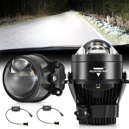 3″ 90 W Bi-LED lentille projecteur antibrouillard 6 000 K Hyperboloid Lens antibrouillard avec Matrix auxiliaire Beam pour