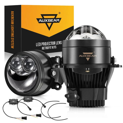 3″ 106 W feux de route 70 feux de croisement Bi-LED lentille projecteur antibrouillard 6 000 K Dual Direct-Beam Laser spot