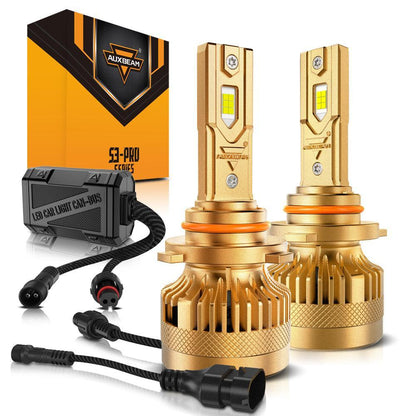 9005/HB3 Ampoules de phare LED S3 Pro série Dual Decoder sans erreur CAN-bus 12 V 120 W 24 000 lm 6 500 K blanc froid – 2
