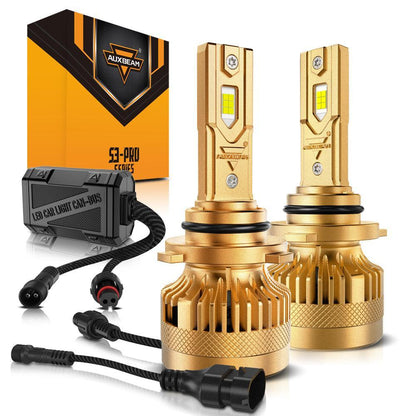 9006/HB4 Ampoules de phare LED S3 Pro série Dual Decoder sans erreur CAN-bus 12 V 120 W 24 000 lm 6 500 K blanc froid – 2