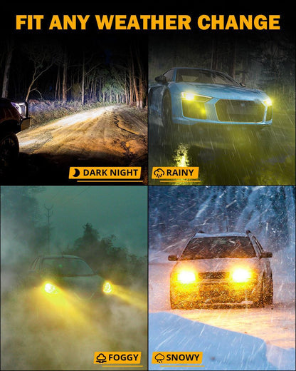 H7 RGB Ampoules de phare LED/DRL/antibrouillard R7 série 70 W 25 000 lm 6 500 K blanc froid + RGB télécommande – 2 ampoules