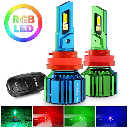 R7 série 25 000 lm 70 W RGB télécommande Ampoules de phare LED/DRL/antibrouillard – NOVADOMIO