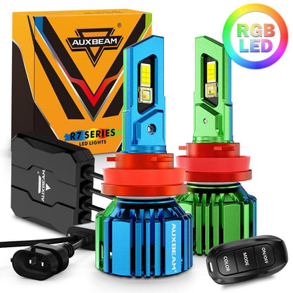 R7 série 25 000 lm 70 W RGB télécommande Ampoules de phare LED/DRL/antibrouillard – vue 13 – NOVADOMIO