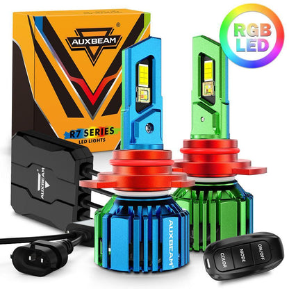 R7 série 25 000 lm 70 W RGB télécommande Ampoules de phare LED/DRL/antibrouillard – vue 18 – NOVADOMIO