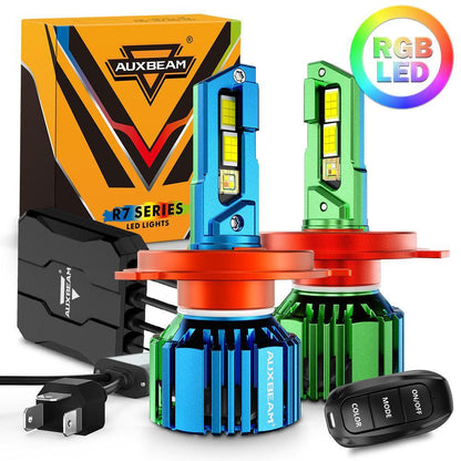 R7 série 25 000 lm 70 W RGB télécommande Ampoules de phare LED/DRL/antibrouillard – vue 17 – NOVADOMIO