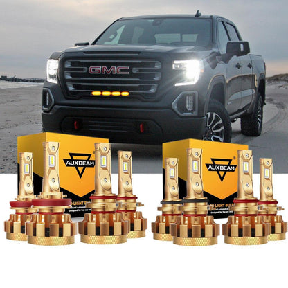 Kit d’ampoules LED feux de route/croisement F-16 Plus série CAN-bus intégré 14 000 lm pour GMC Sierra 1500 – NOVADOMIO