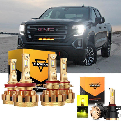 pour 2007-2008 GMC Sierra 1500 (Denali SLE SLT WT) F-16 Plus série CANbus intégré qualité automobile 14000LM Ampoules LED kit