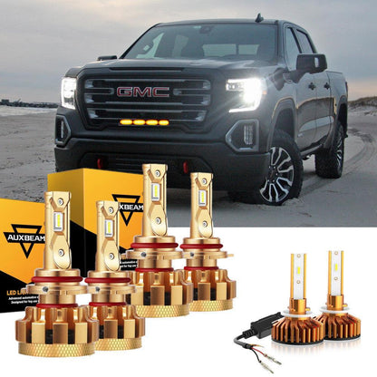 Kit d’ampoules LED feux de route/croisement F-16 Plus série CAN-bus intégré 14 000 lm pour GMC Sierra 1500 (Denali) 2002