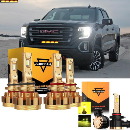 Kit d’ampoules LED feux de route/croisement F-16 Plus série CAN-bus intégré 14 000 lm pour GMC Sierra 1500 (Base HT SL SLE