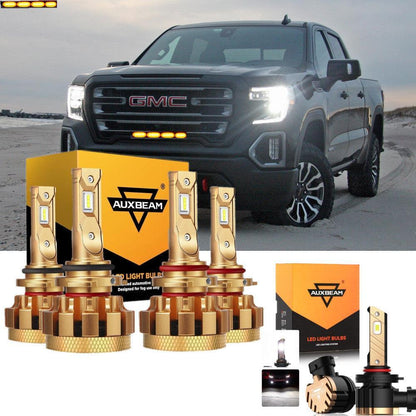 Kit d’ampoules LED feux de route/croisement F-16 Plus série CAN-bus intégré 14 000 lm pour GMC Sierra 1500 (Base HT SL SLE