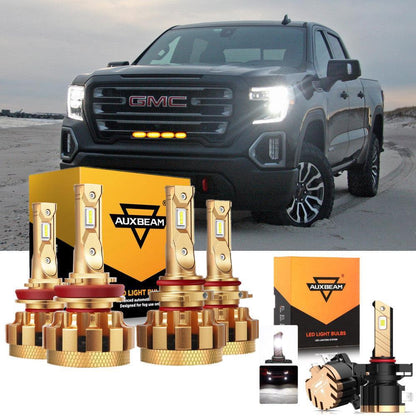 pour 2007-2008 GMC Sierra 1500 (Denali SLE SLT WT) F-16 Plus série CANbus intégré qualité automobile 14000LM Ampoules LED kit