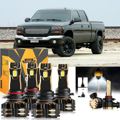 pour 2003-2006 GMC Sierra 2500 HD 9005 9006 Ampoules de phare LED Bundle – NOVADOMIO