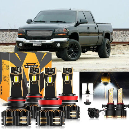pour 2007-2014 GMC Sierra 2500 HD 9005 H11 Ampoules de phare LED Bundle – NOVADOMIO