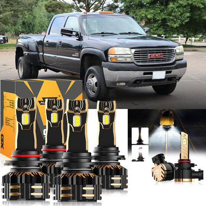 pour 2003-2006 GMC Sierra 3500 9005 9006 Ampoules de phare LED Bundle – NOVADOMIO
