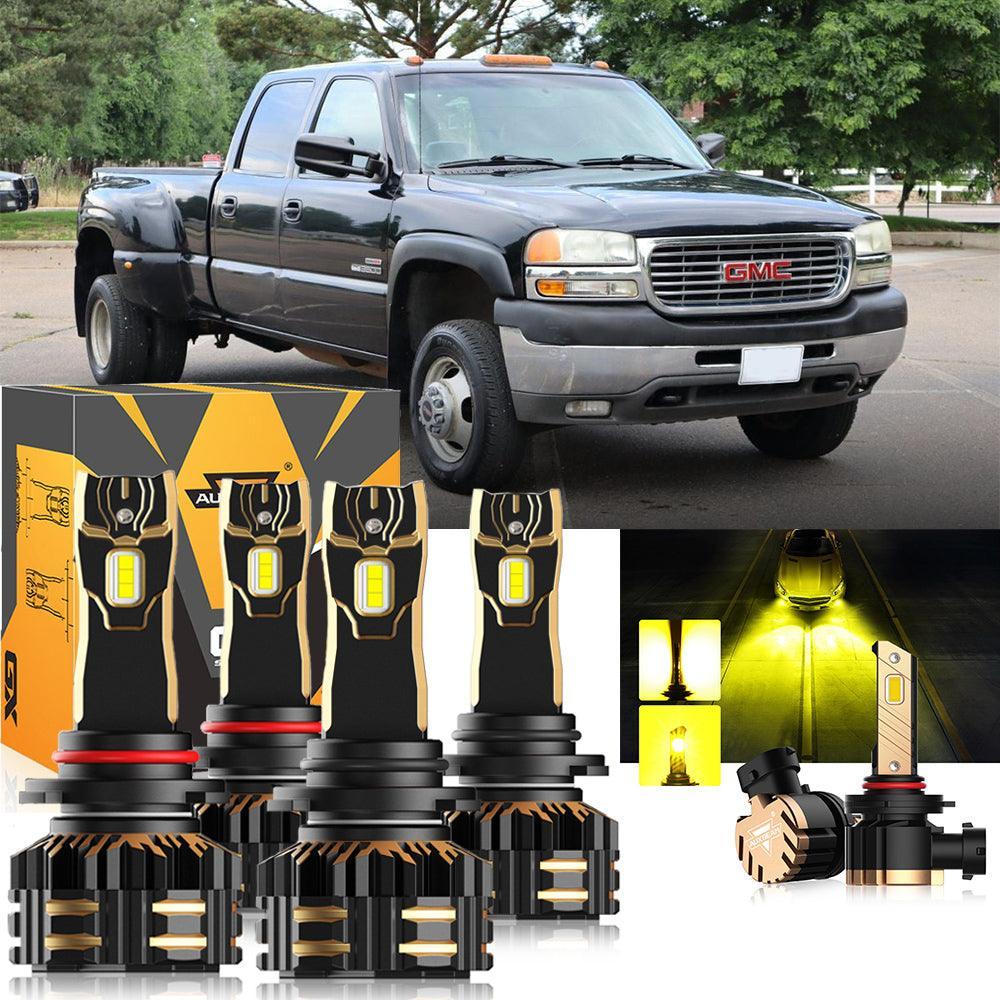 pour 2003-2006 GMC Sierra 3500 9005 9006 Ampoules de phare LED Bundle – vue 12