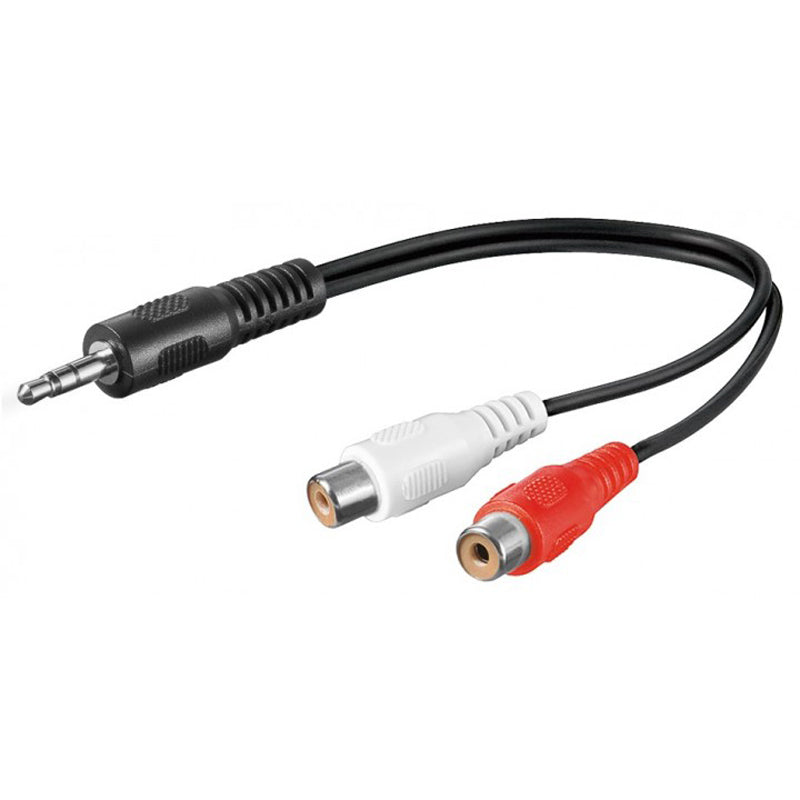 GOOBAY Audio-adaptateur câble 20cm, 2-channel RCA to 3.5mm jack