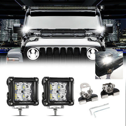3″ Spot/faisceau large projecteurs LED compacts + universel LED feux de travail supports de montage – NOVADOMIO