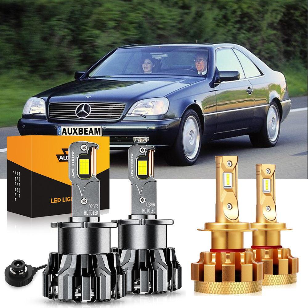 pour 2000-2009 Mercedes-Benz CL500 avec HID headlamps Ampoules LED High Low Beam Bundle